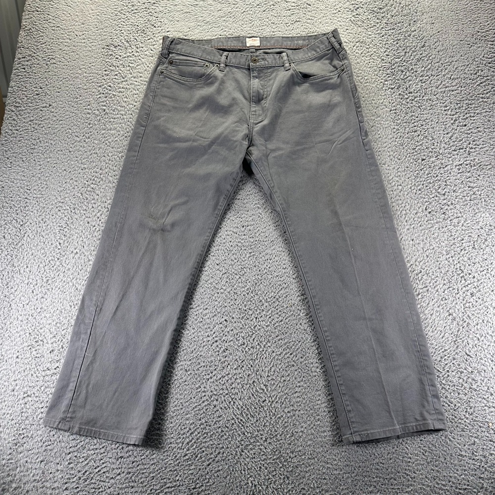 Dockers Jeans Men's 36x29 Gray Cotton Denim Straight Fit Workwear Stretch Travel